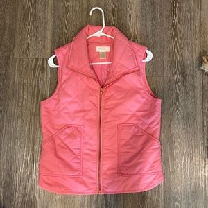 Pink quilted vest